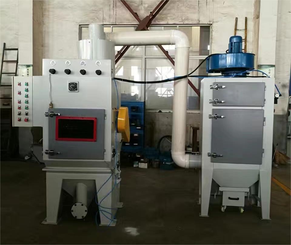 陵水中小型零件履带式自动喷砂机高效清洁省时省力