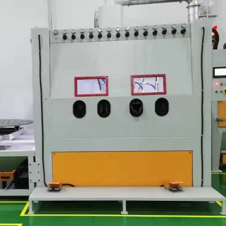 陵水高效生产，从箱体手动喷砂机开始，提升零部件质量